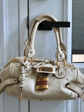 Vintage Chloé Paddington Leather Bag w/ 2 Padlocks, 2 Keys & Authentication card